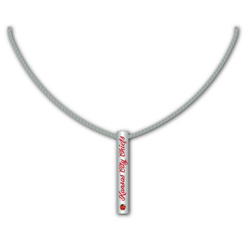 Kansas City Chiefs Necklace Silver Bar-0