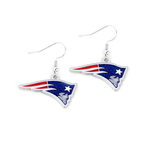 New England Patriots Earrings Glitter Dazzle-0