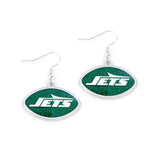 New York Jets Earrings Glitter Dazzle-0