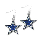 Dallas Cowboys Earrings Glitter Dazzle-0