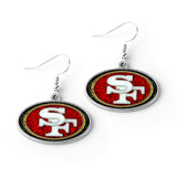 San Francisco 49ers Earrings Glitter Dazzle-0