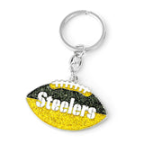 Pittsburgh Steelers Keychain Football Glitter-0