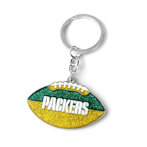 Green Bay Packers Keychain Football Glitter-0