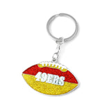 San Francisco 49ers Keychain Football Glitter-0