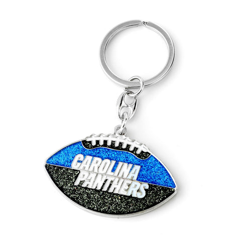 Carolina Panthers Keychain Football Glitter-0