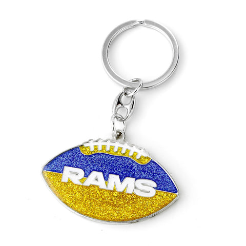 Los Angeles Rams Keychain Football Glitter-0