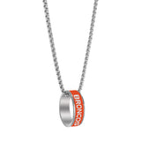 Denver Broncos Necklace Fashion Ring Pendant Silver-0