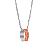 Miami Dolphins Necklace Fashion Ring Pendant Silver-0