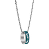 Philadelphia Eagles Necklace Fashion Ring Pendant Silver-0