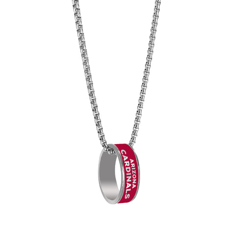 Arizona Cardinals Necklace Fashion Ring Pendant Silver-0