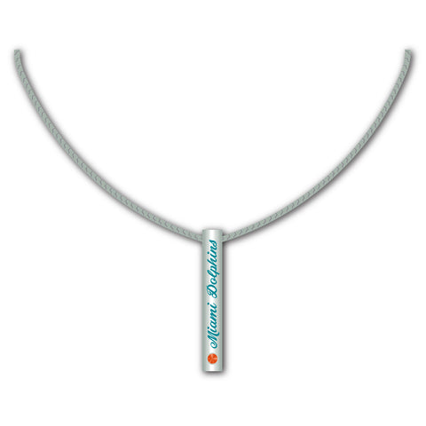 Miami Dolphins Necklace Silver Bar-0