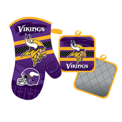 Minnesota Vikings Oven Mitt and Pot Holder Set-0