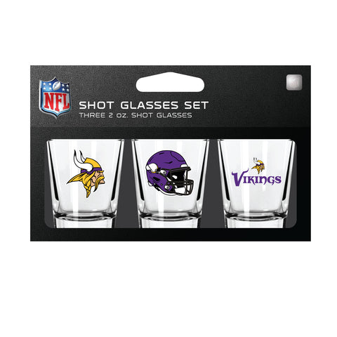 Minnesota Vikings Shot Glass Set 3 Pack-0
