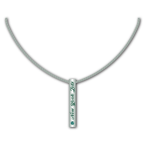New York Jets Necklace Silver Bar-0