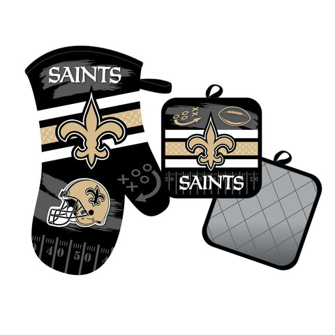 New Orleans Saints Oven Mitt and Pot Holder Set-0