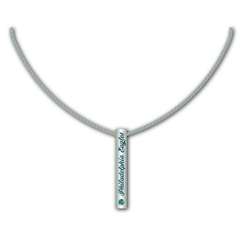 Philadelphia Eagles Necklace Silver Bar-0