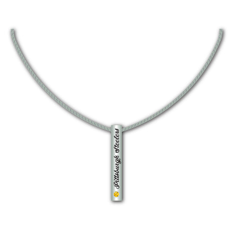 Pittsburgh Steelers Necklace Silver Bar-0