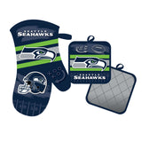 Seattle Seahawks Oven Mitt and Pot Holder Set-0
