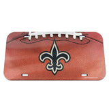 New Orleans Saints License Plate - Crystal Mirror - Football - Team Fan Cave
