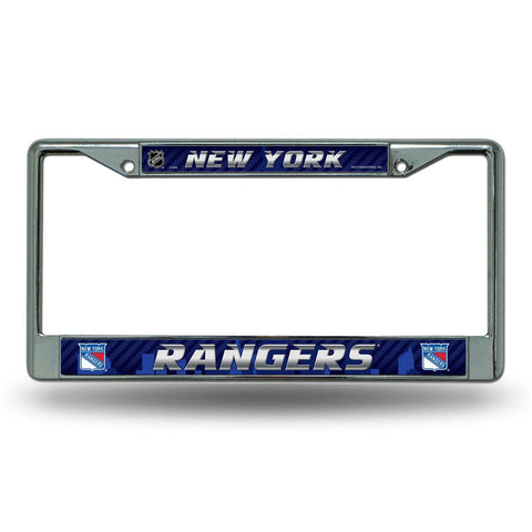 New York Rangers License Plate Frame Chrome Printed Insert
