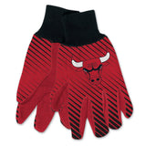 Chicago Bulls Gloves Two Tone Style Adult Size-0