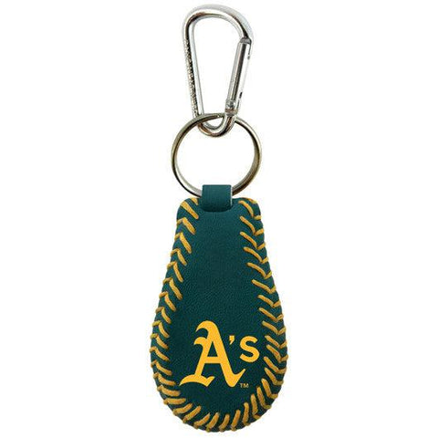 Oakland A's Team Color Baseball Keychain - Team Fan Cave