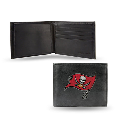 Tampa Bay Buccaneers Wallet Billfold Leather Embroidered Black - Special Order-0