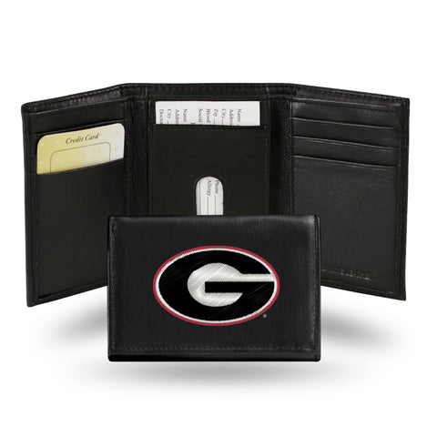 Georgia Bulldogs Wallet Trifold Leather Embroidered-0