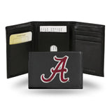 Alabama Crimson Tide Wallet Trifold Leather Embroidered-0