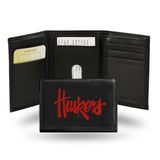 Nebraska Cornhuskers Wallet Trifold Leather Embroidered-0