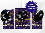 Baltimore Ravens 3D Art Print 12x16 Lightning Flip-0