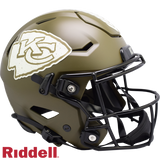 Kansas City Chiefs Helmet Riddell Authentic Full Size SpeedFlex Style Salute To Service 2022-0