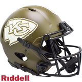 Kansas City Chiefs Helmet Riddell Authentic Full Size Speed Style Salute To Service-0