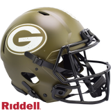 Green Bay Packers Helmet Riddell Authentic Full Size Speed Style Salute To Service-0
