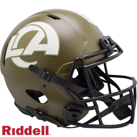 Los Angeles Rams Helmet Riddell Authentic Full Size Speed Style Salute To Service 2022-0