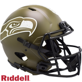 Seattle Seahawks Helmet Riddell Authentic Full Size Speed Style Salute To Service 2022-0