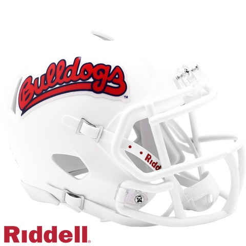 Fresno State Bulldogs Helmet Riddell Replica Mini Speed Style Harvest Design White Design-0