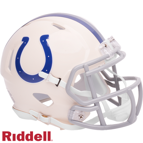 Indianapolis Colts Helmet Riddell Replica Full Size Speed Style Retro Collection-0