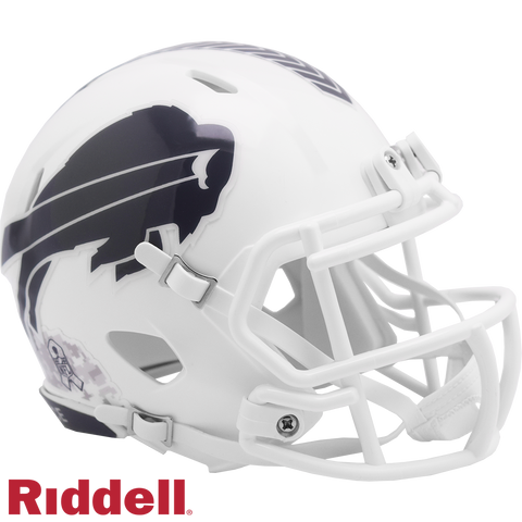 Buffalo Bills Helmet Riddell Replica Mini Speed Style Salute To Service 2024-0