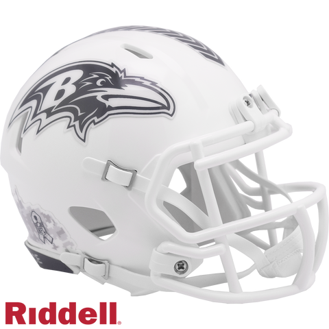 Baltimore Ravens Helmet Riddell Replica Mini Speed Style Salute To Service 2024-0