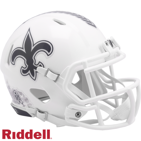 New Orleans Saints Helmet Riddell Replica Mini Speed Style Salute To Service 2024-0