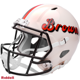 Cleveland Browns Helmet Riddell Replica Full Size Speed Style Retro Collection-2