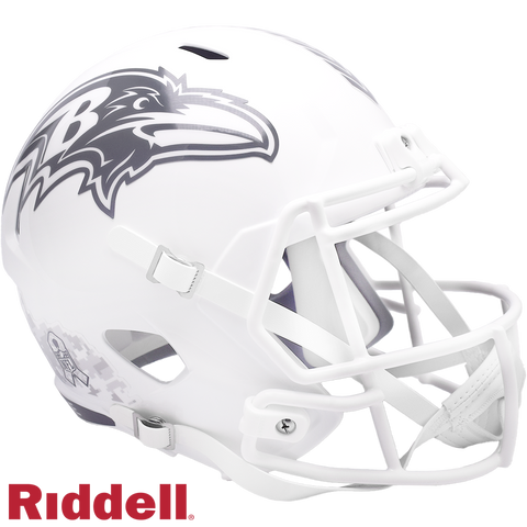 Baltimore Ravens Helmet Riddell Replica Full Size Speed Style Salute To Service 2024-0