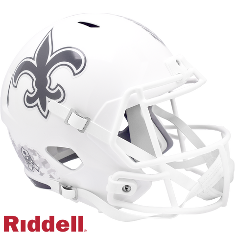 New Orleans Saints Helmet Riddell Replica Full Size Speed Style Salute To Service 2024-0