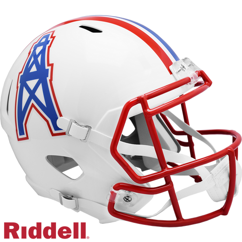 Houston Oilers Helmet Riddell Replica Full Size Speed Style 1981-1998 T/B Special Order-0