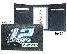 Ryan Newman Wallet Trifold Embroidered Leather - Team Fan Cave