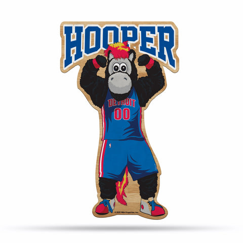 Detroit Pistons Pennant Shape Cut Mascot Design Special Order-0