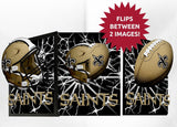 New Orleans Saints 3D Art Print 12x16 Lightning Flip-0