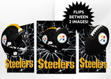 Pittsburgh Steelers 3D Art Print 12x16 Lightning Flip-0