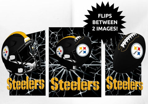 Pittsburgh Steelers 3D Art Print 12x16 Lightning Flip-0